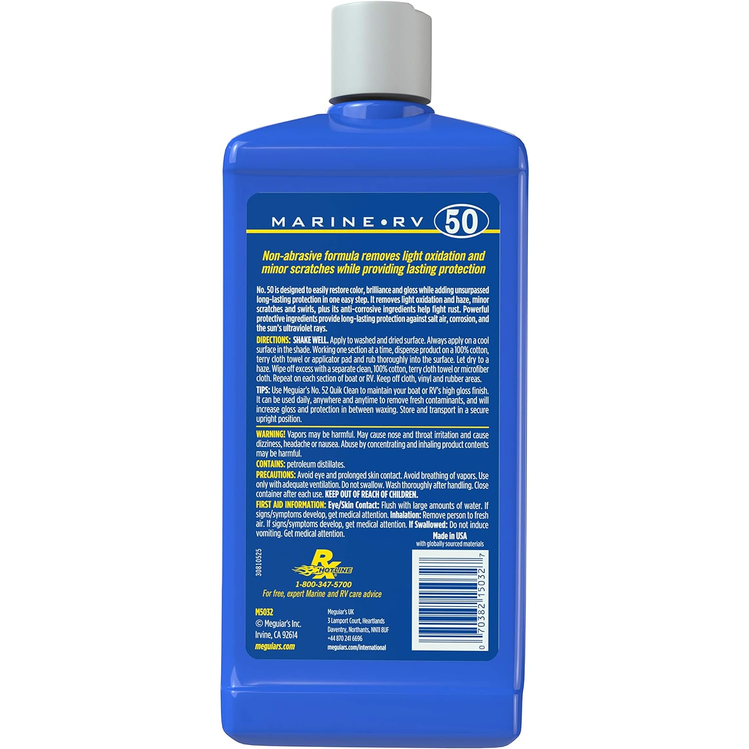 Meguiar’s M5032 Marine/RV One Step Cleaner Wax, 32 .oz, Liquid Online Hot Sale