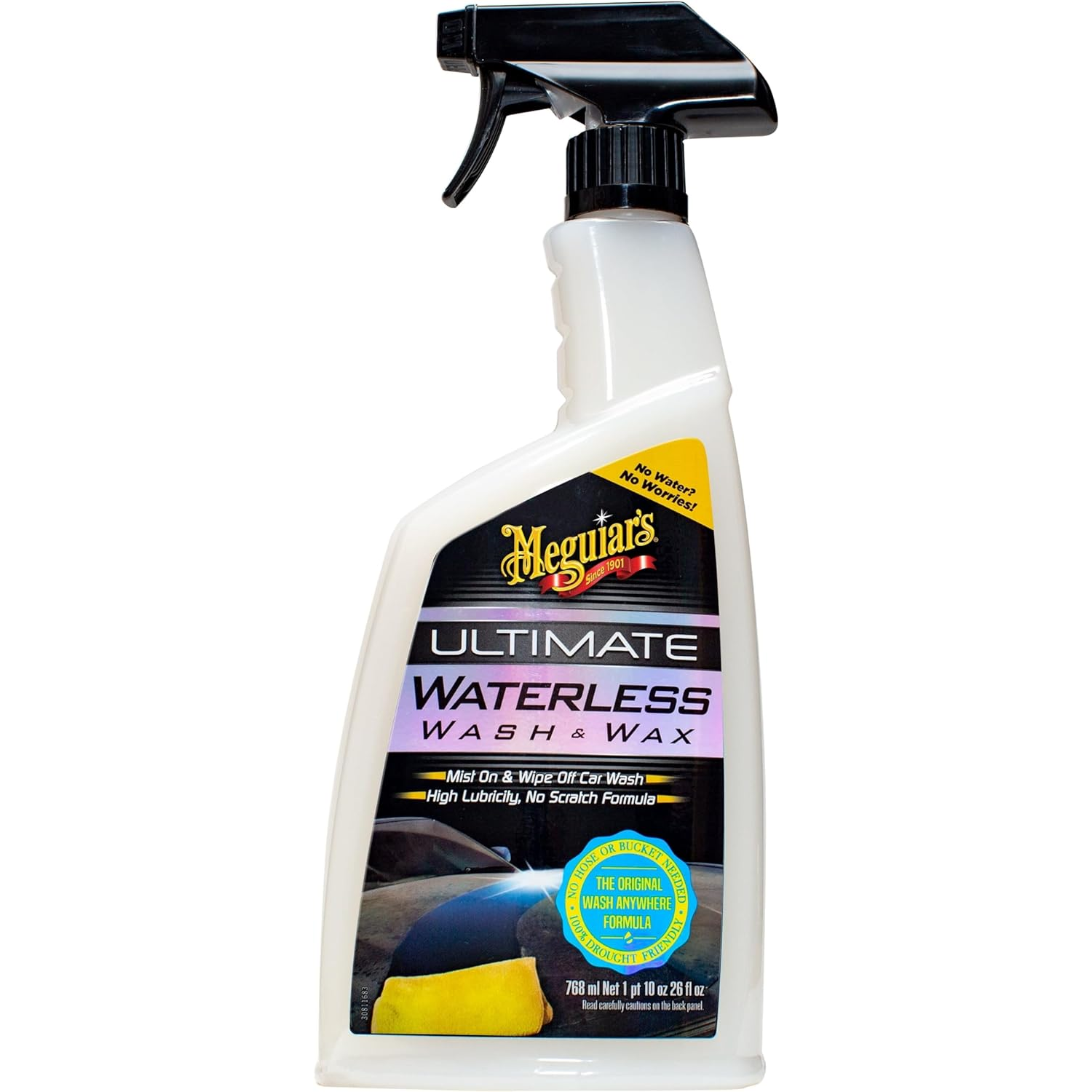 Meguiar’s G3626 Ultimate Waterless Wash & Wax, 26 .oz, Spray Supply