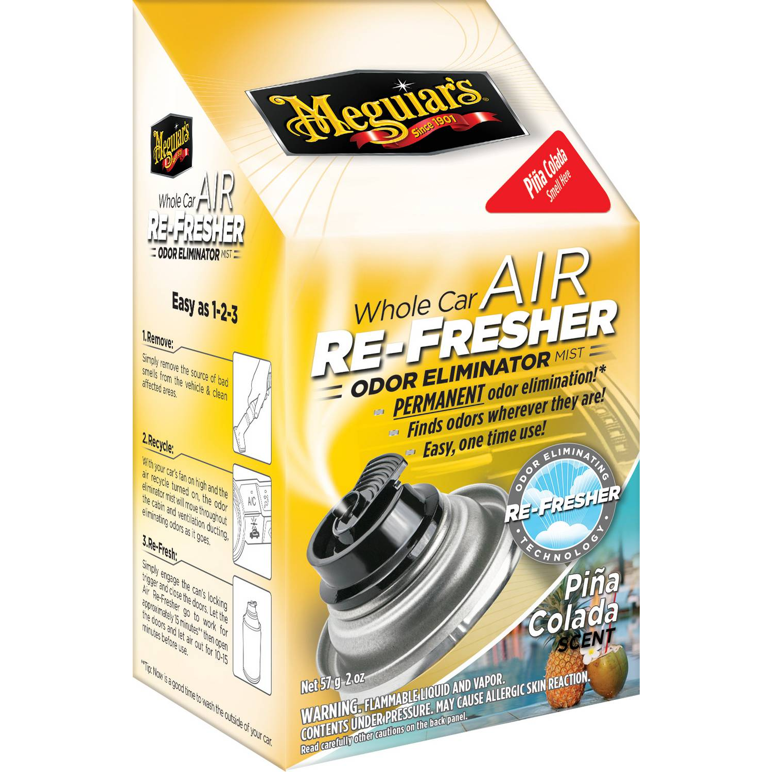 Meguiar’s G191602 Whole Car Air Re-Fresher, Piña Colada Scent Online