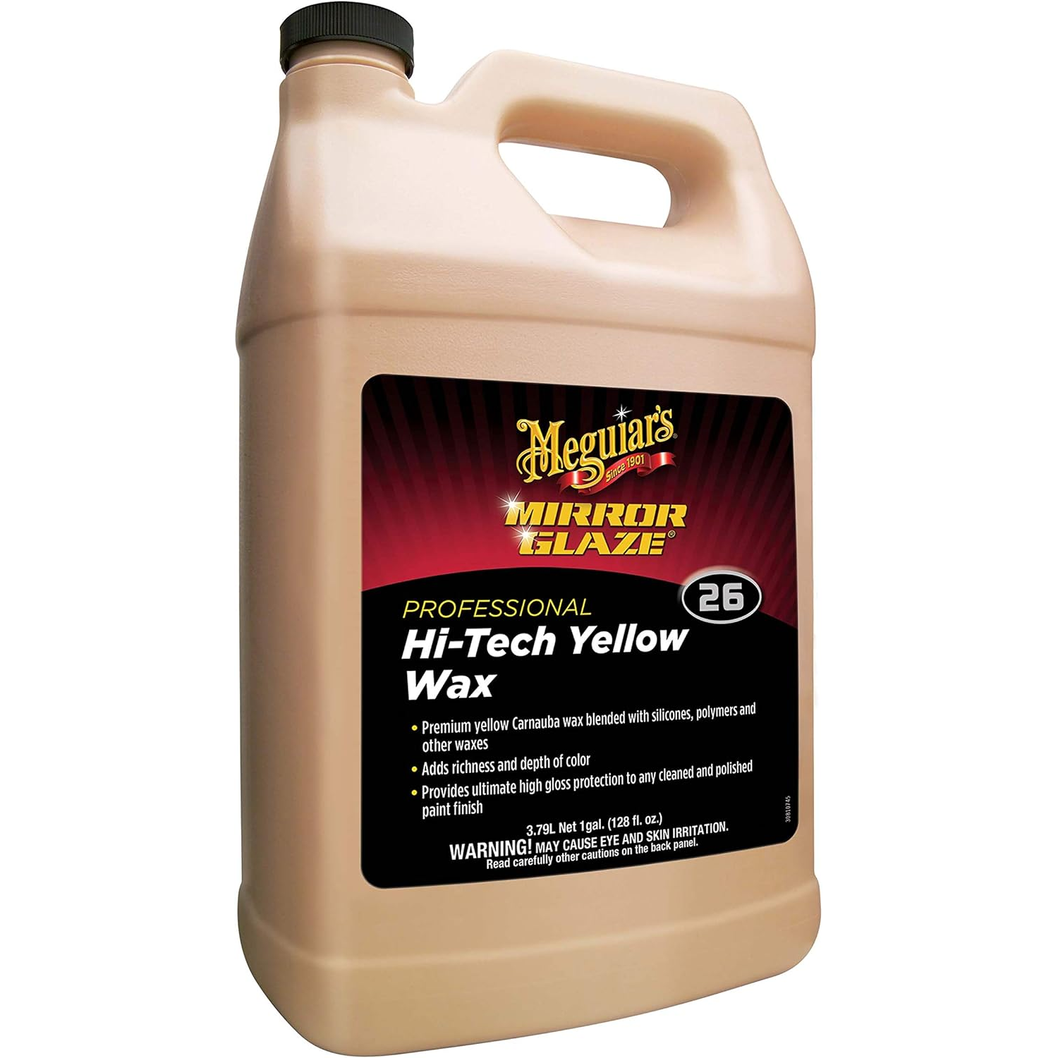 Meguiar’s M2601 Mirror Glaze Hi-Tech Yellow Wax, 1 Gallon, Liquid Online Hot Sale