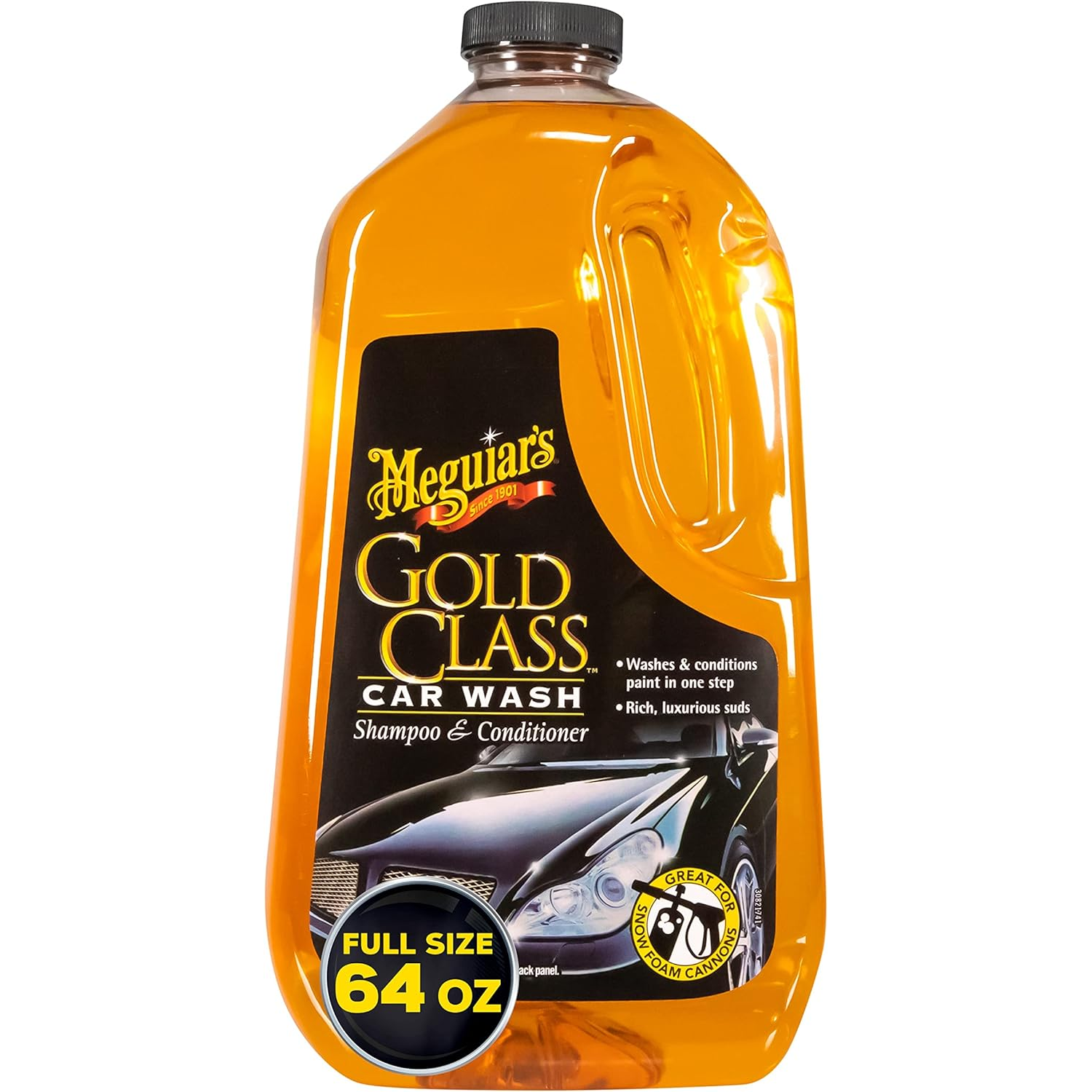 Meguiar’s G7164 Gold Class Car Wash Shampoo & Conditioner, 64 .oz, Liquid Supply