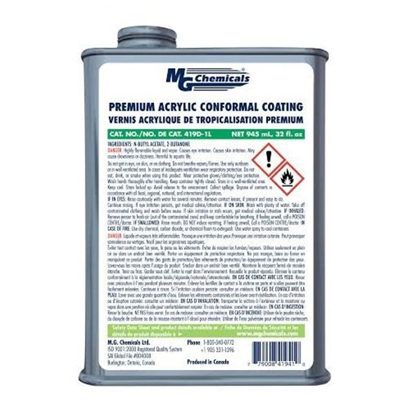 Mg Chemicals 419D-1L Clear Premium Acrylic Conformal Coating Online Hot Sale