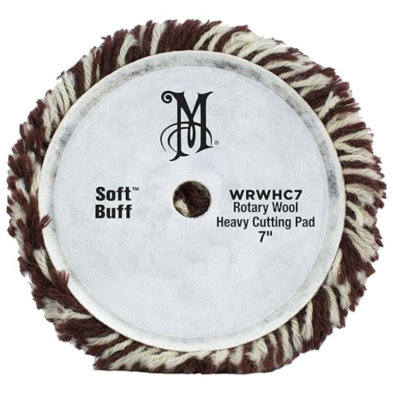 Meguiar’s WRWHC7 Soft Buff Rotary Wool Heavy Cutting Pad, 7″ Online