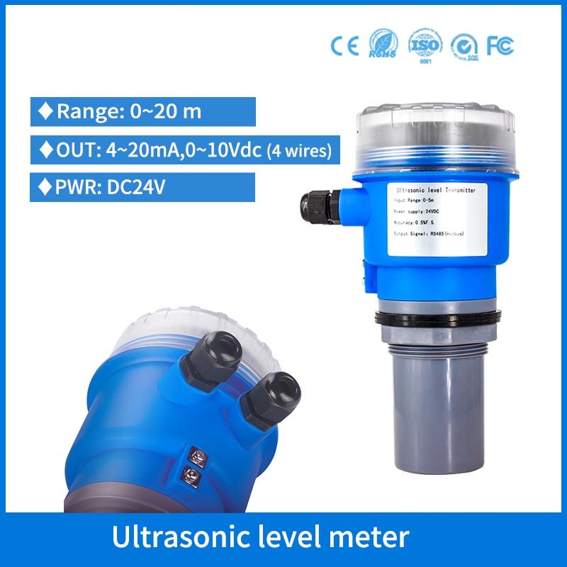 Silo Level Measurement Non contact 10 meters Water Diesel Fuel Tank Level Sensor Ultrasonic Depth Level Meter Transmitter Online Hot Sale