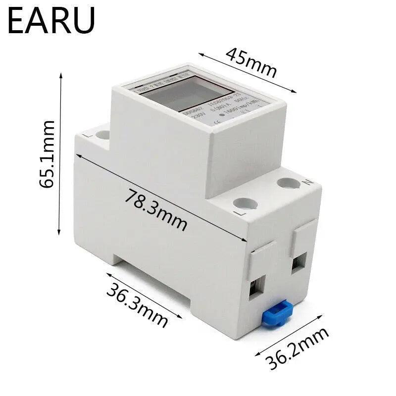 Single Phase KWh Meter| Din-Rail LCD Digital Display Wattmeter Online Sale