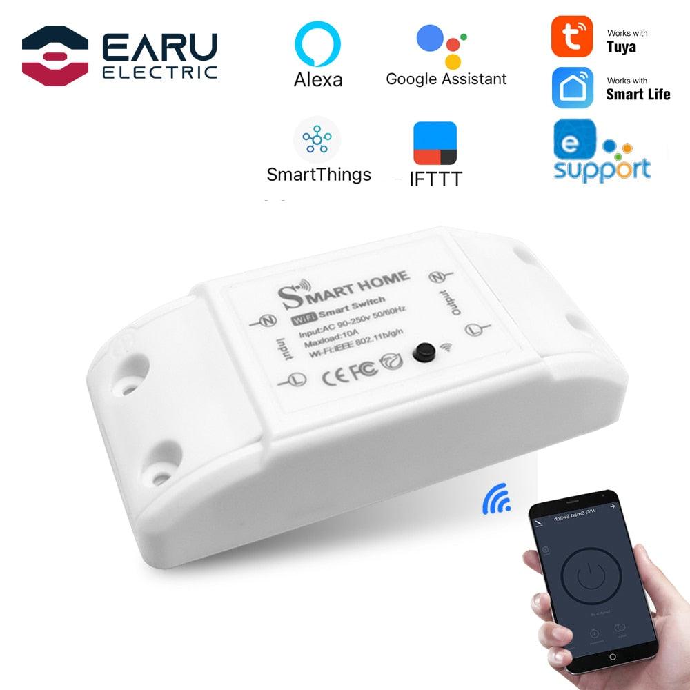 Smart Home Wifi Wireless Remote Switch Breaker Domotica LED Light Controller Module Alexa Google Home Smartlife Tuya eWelink APP Sale