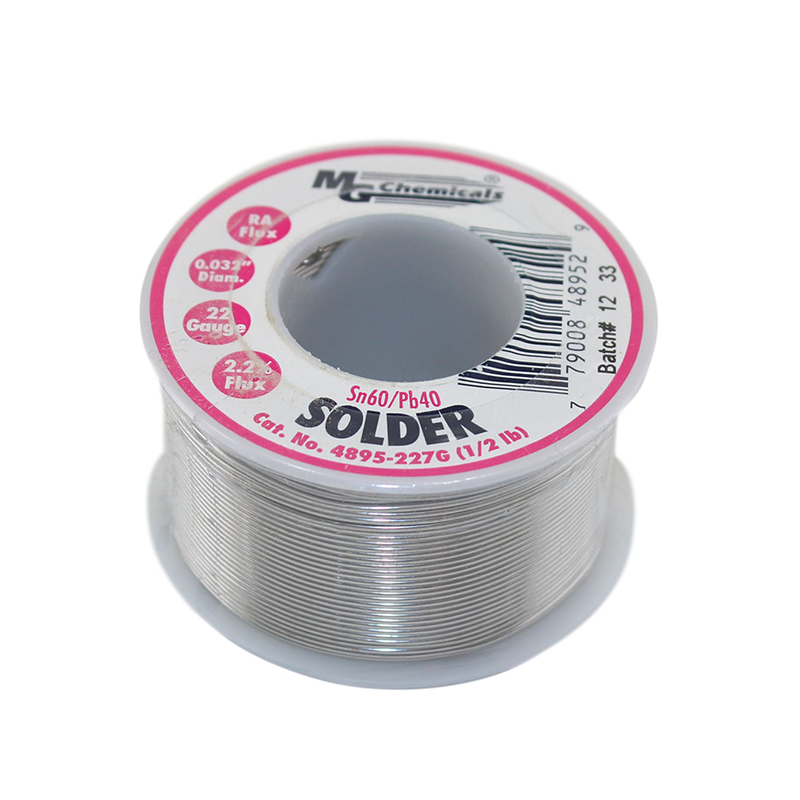 MG Chemicals 4895-227G Sn60/Pb40 Rosin Core Leaded Solder 0.032″ Diameter 1/2 lbs Spool Online Sale