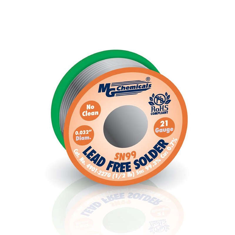MG Chemicals 4901-227G Sn99 99.3% Tin and 0.7% Copper No Clean Lead Free Solder 0.032″ Diameter 1/2 lbs Spool Sale