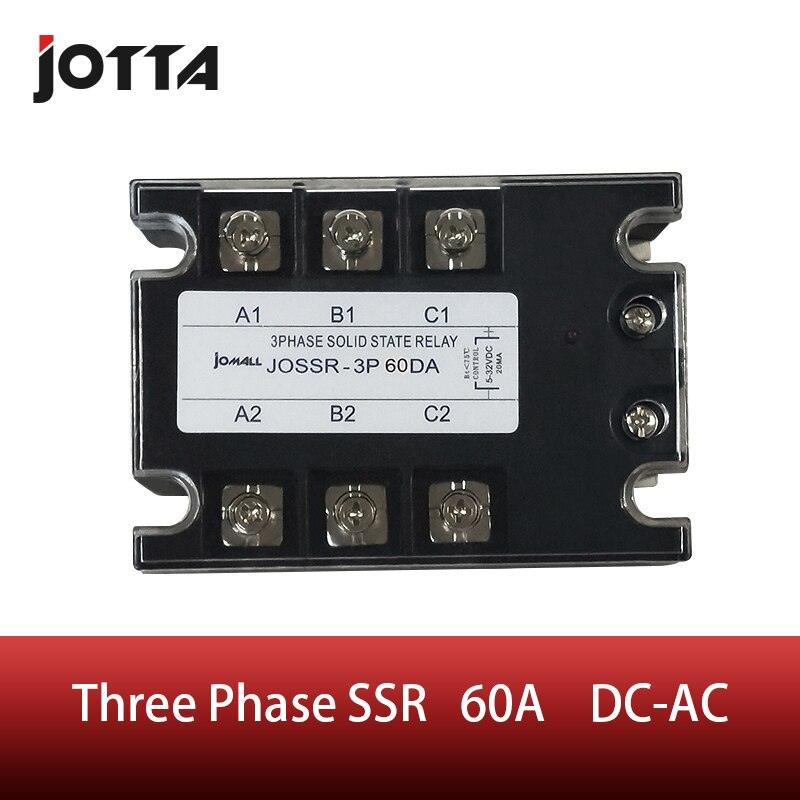 SSR 3 phase 60DA  DC control AC 60A three phase Solid state relay Discount