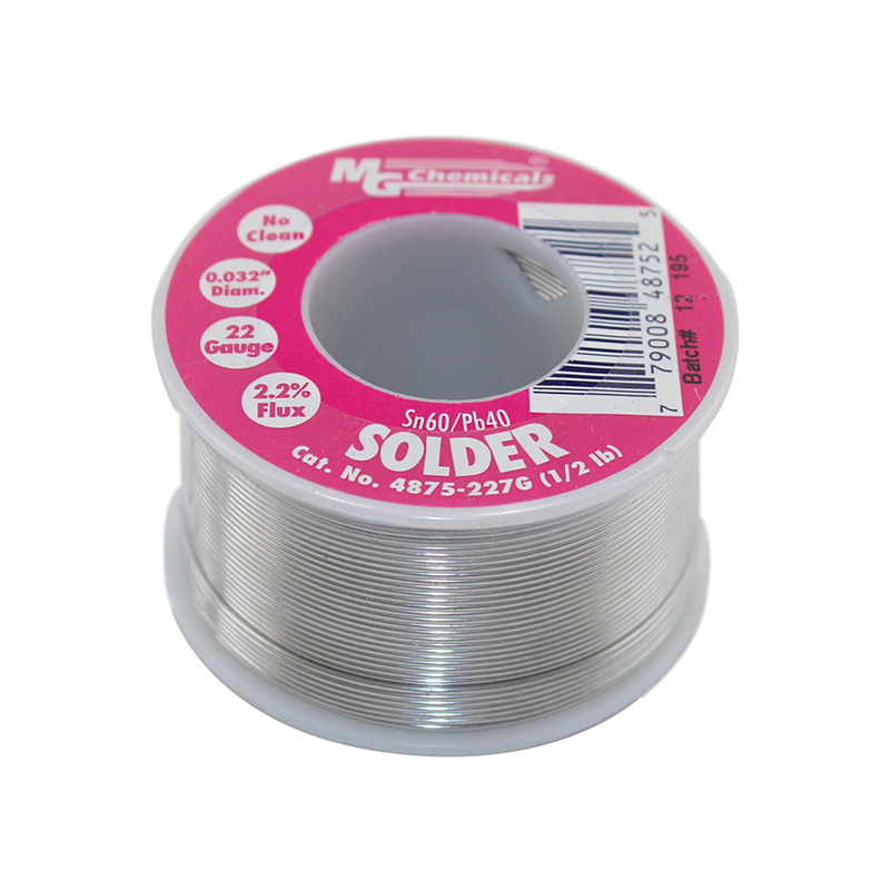 MG Chemicals 4875-227G 4870 Series Sn60/Pb40 No Clean Leaded Solder 0.032″ Diameter 1/2 lbs Spool on Sale