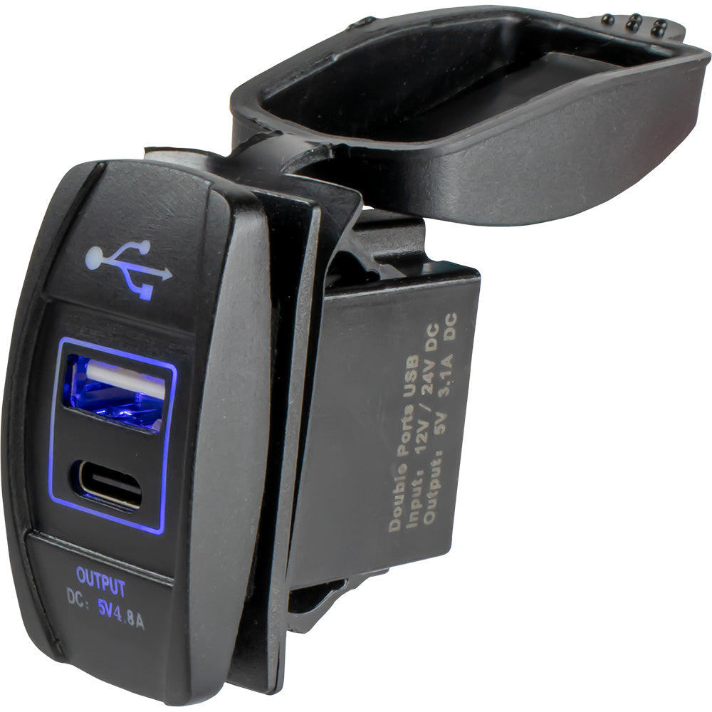 Sea-Dog USB  USB-C Rocker Switch Style Power Socket [426521-1] Sale