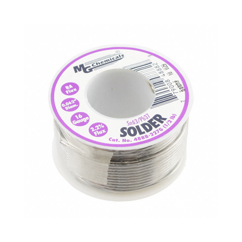 MG Chemicals 4888-227G Sn63/Pb37 Rosin Core Leaded Solder 0.062″ Diameter 1/2 lbs Spool Online Hot Sale