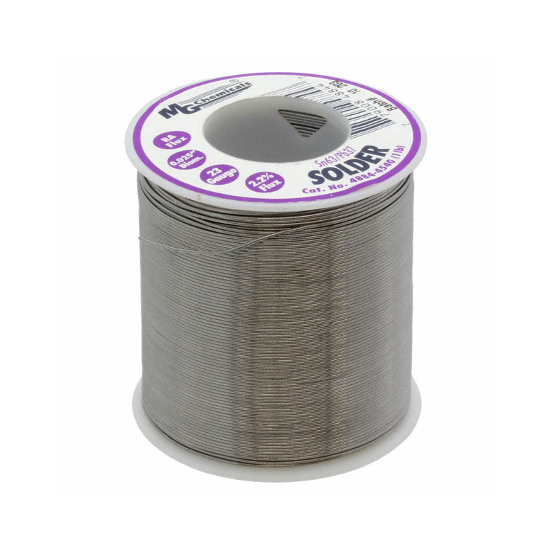 MG Chemicals 4884-454G 4880 Series, Sn63/Pb37 Rosin Core Leaded Solder 0.025″ Diameter 1 lb Spool Amber Online Hot Sale