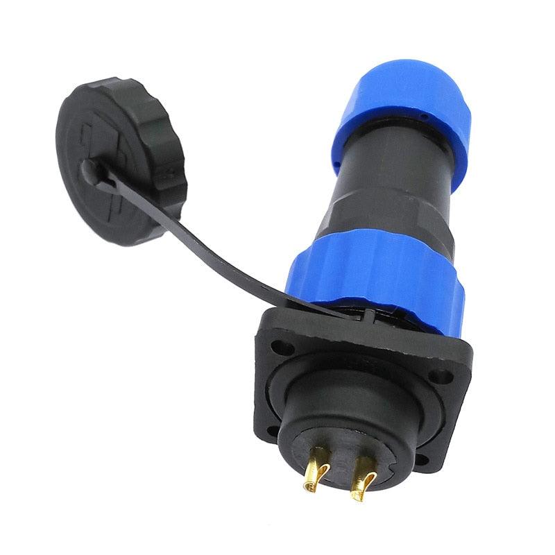 SP20 waterproof connector plug and socket with flange 4 hole IP68 1 pin 2 pin 3/4/5/6/7/8/9/10/12/14Pin Supply