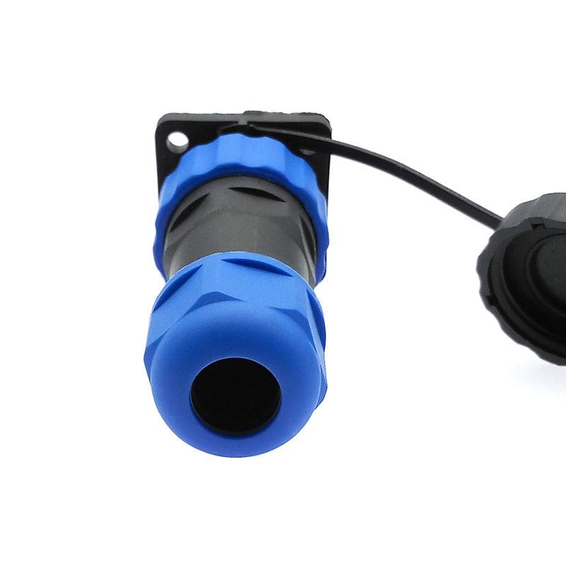 SP20 waterproof connector plug and socket with flange 4 hole IP68 1 pin 2 pin 3/4/5/6/7/8/9/10/12/14Pin Supply