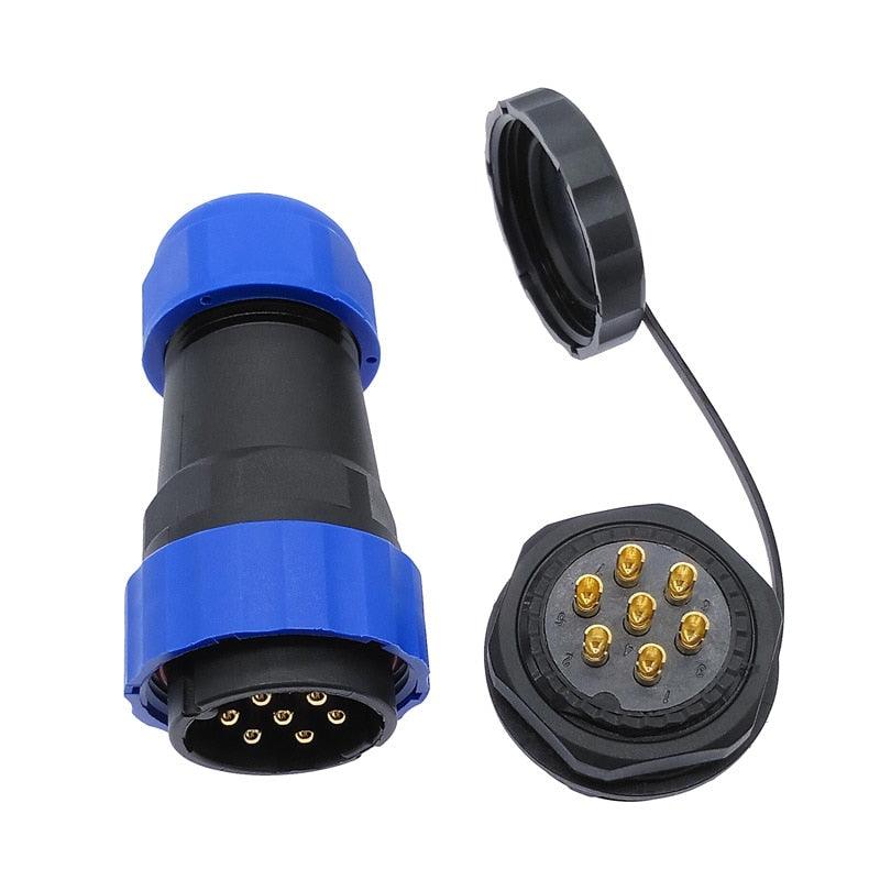 SP28 Straight  waterproof connector 2 pin 3/4/5/6/7/8/9/10/12/14/16/19/22/24/26Pin IP68 Threaded socket Sale