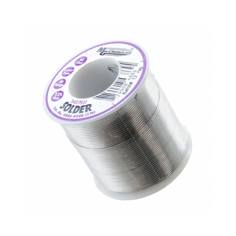 MG Chemicals 4886-454G Sn63/Pb37 Rosin Core Leaded Solder 0.04″ Diameter 1 lb Spool Amber Discount