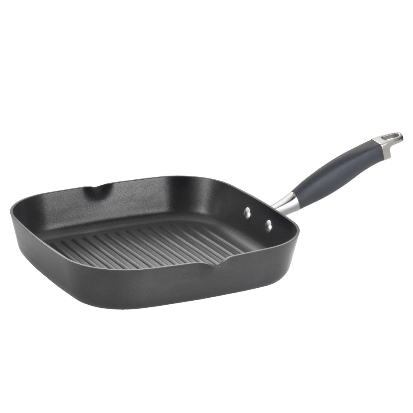 Anolon Advanced Hard Anodized 11-Inch Deep Square Grill Pan with Pour Spouts Online Hot Sale