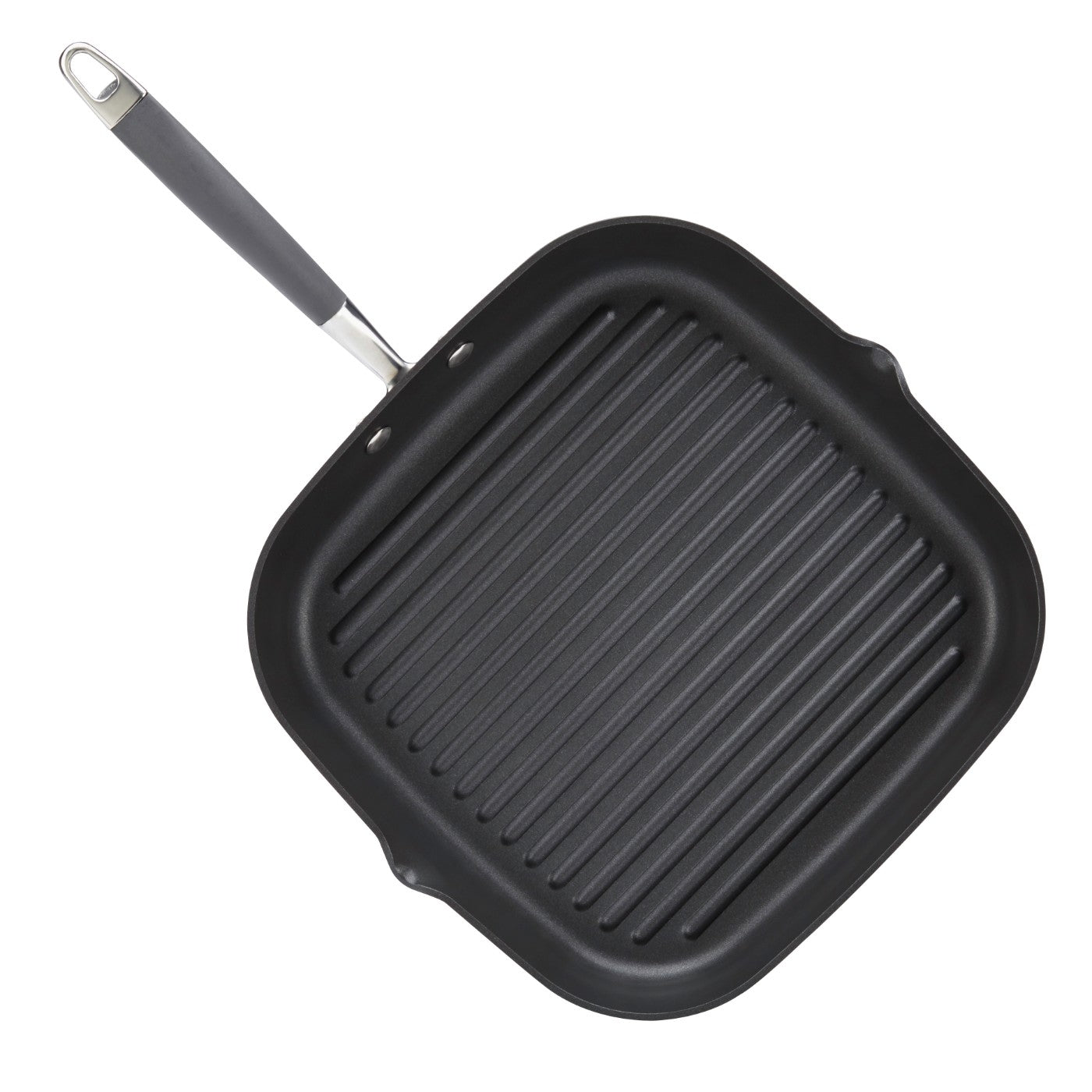 Anolon Advanced Hard Anodized 11-Inch Deep Square Grill Pan with Pour Spouts Online Hot Sale
