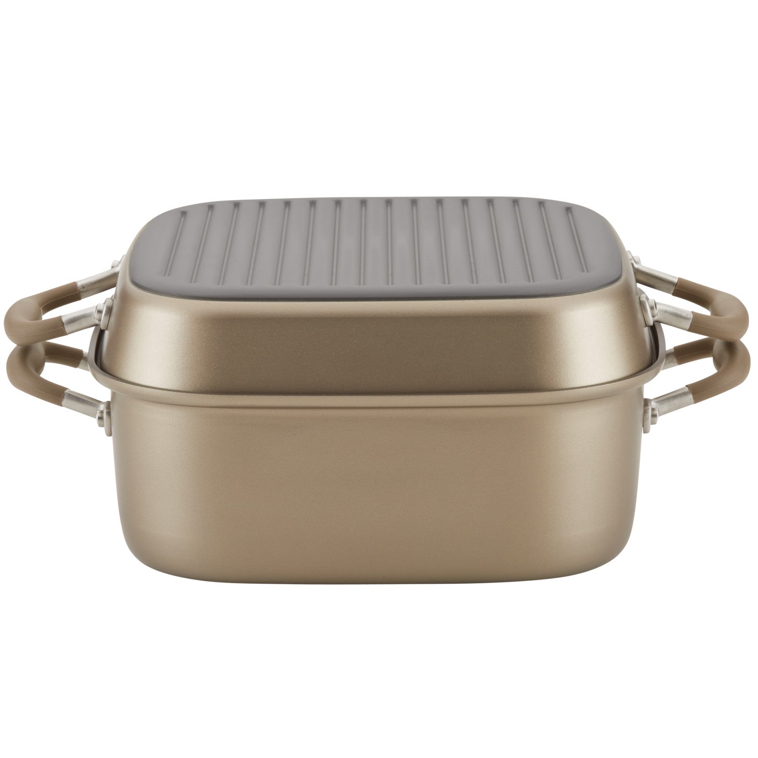 Anolon Advanced Home Hard-Anodized Nonstick Two Step Meal Cookware Set, 2-Piece, Bronze Fashion