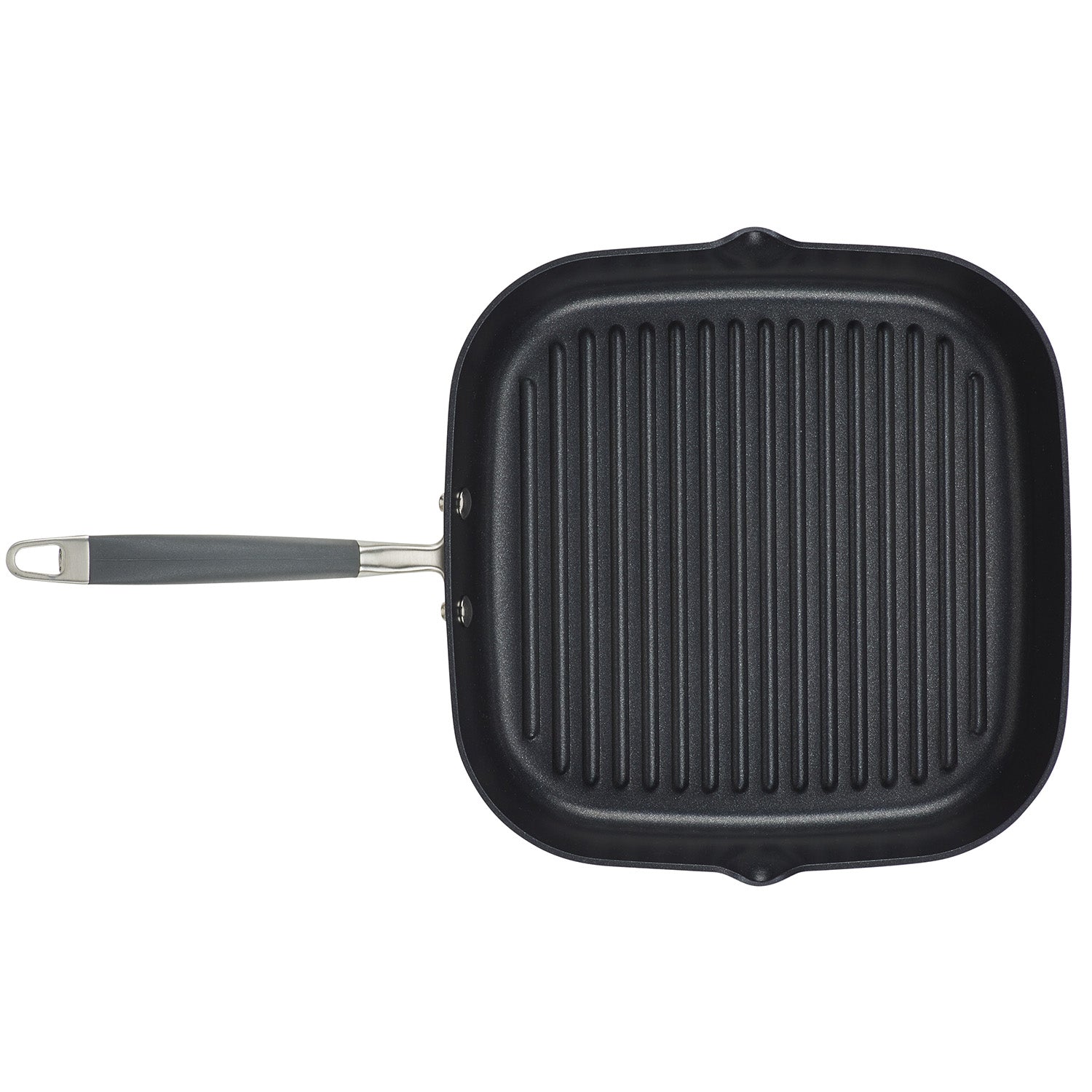 Anolon Advanced Home Hard-Anodized Nonstick Deep Square Grill Pan, 11-Inch, Moonstone Fashion