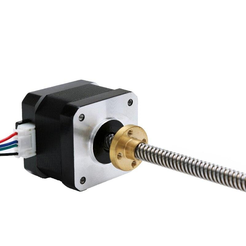 Stepper motor 42 2 PHASE 4-lead Nema17 motor 300mm T8 linear wire rod 40mm 1.7A 0.45N.M LOW NOISE motor Supply