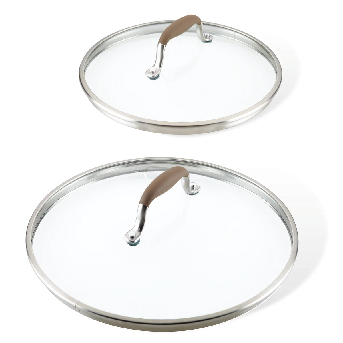 Anolon Advanced Hard Anodized Lid 10 Inch & 12 Inch Pack, Bronze Sale