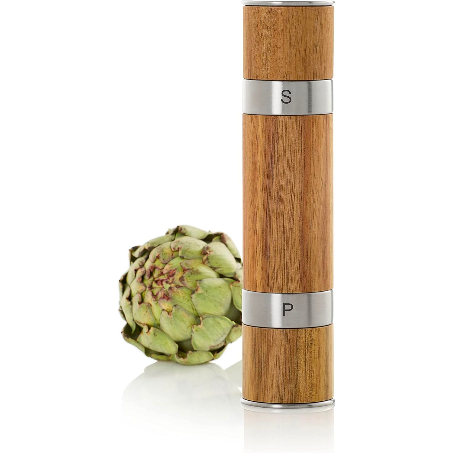 AdHoc Duomill Double Salt & Pepper Mill Acacia Wood Online now