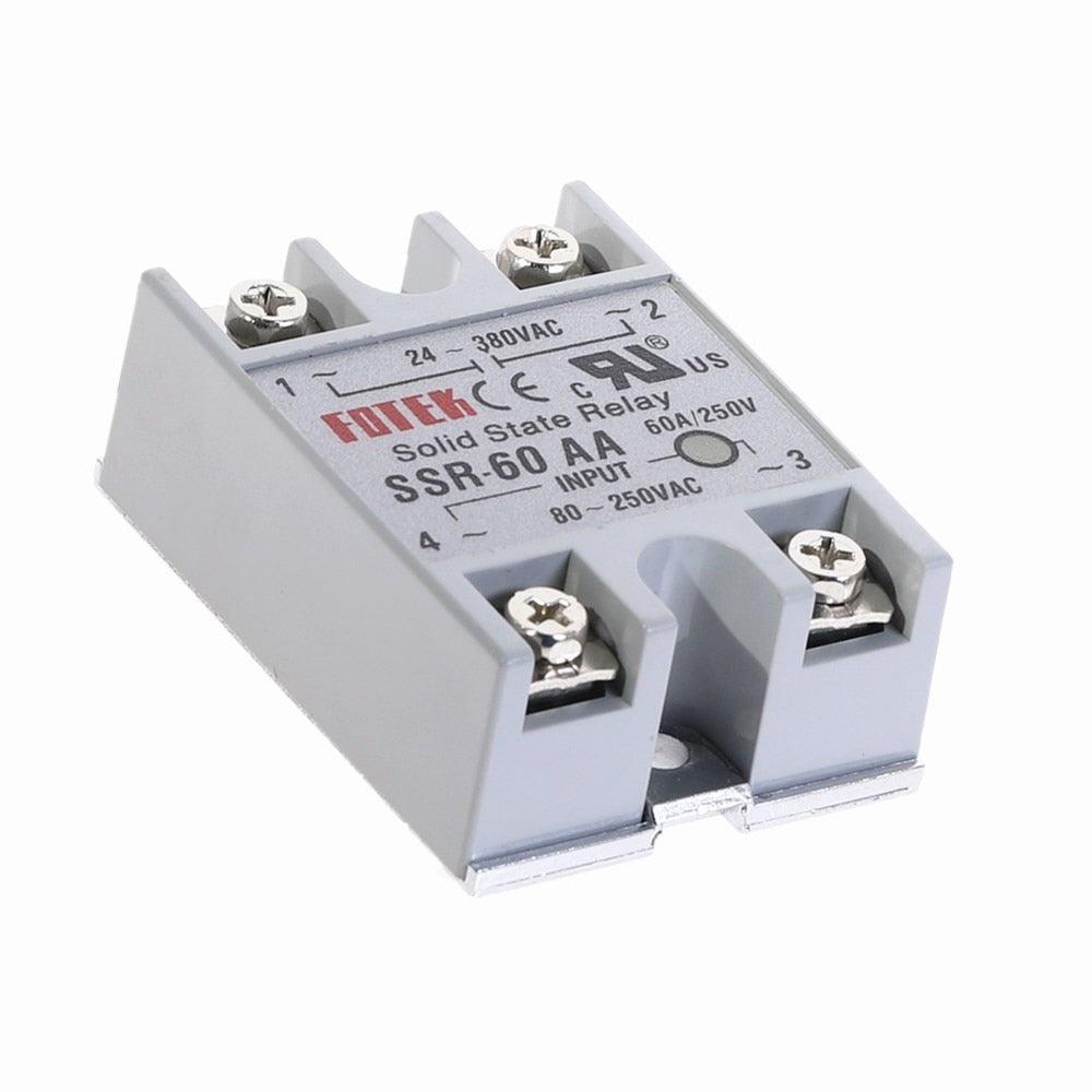 SSR-60AA 60A Solid State Relay Module 80-250V AC Input 24-380VAC on Sale
