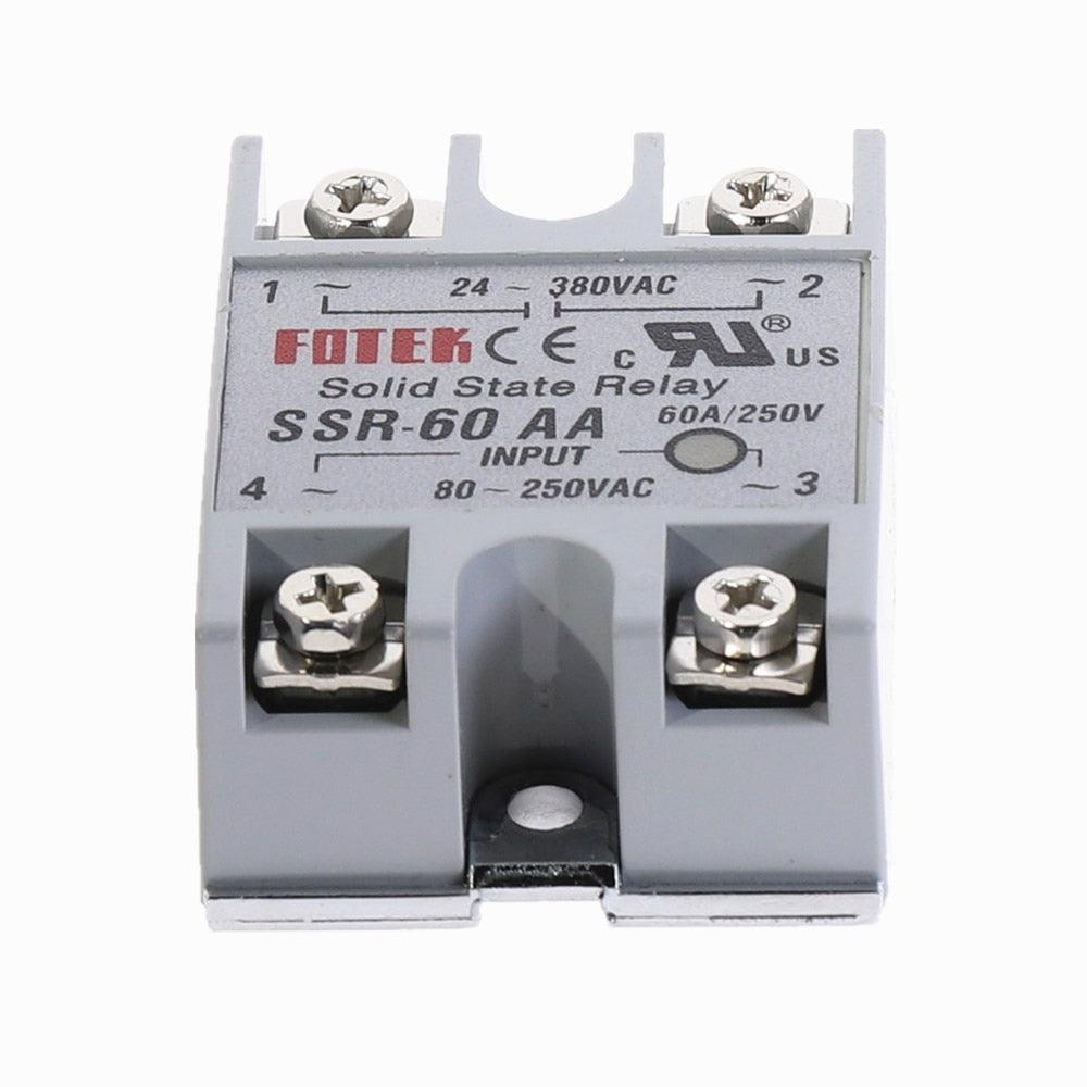 SSR-60AA 60A Solid State Relay Module 80-250V AC Input 24-380VAC on Sale