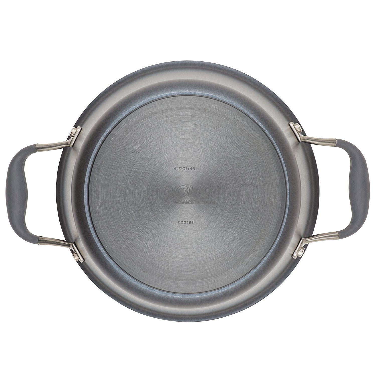 Anolon Advanced Home Hard-Anodized Nonstick Saucepot with Lid, 4.5-Quart, Moonstone Fashion
