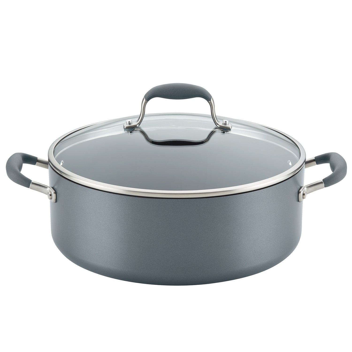 Anolon Advanced Home Hard-Anodized Nonstick Wide Stockpot with Lid, 7.5-Quart, Moonstone Supply