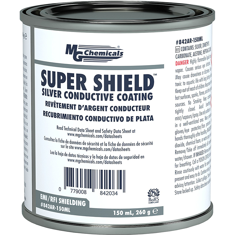 Mg Chemicals 842AR-150ML Silver Super Shield Conductive Coating, 150 mL Metal Jar on Sale