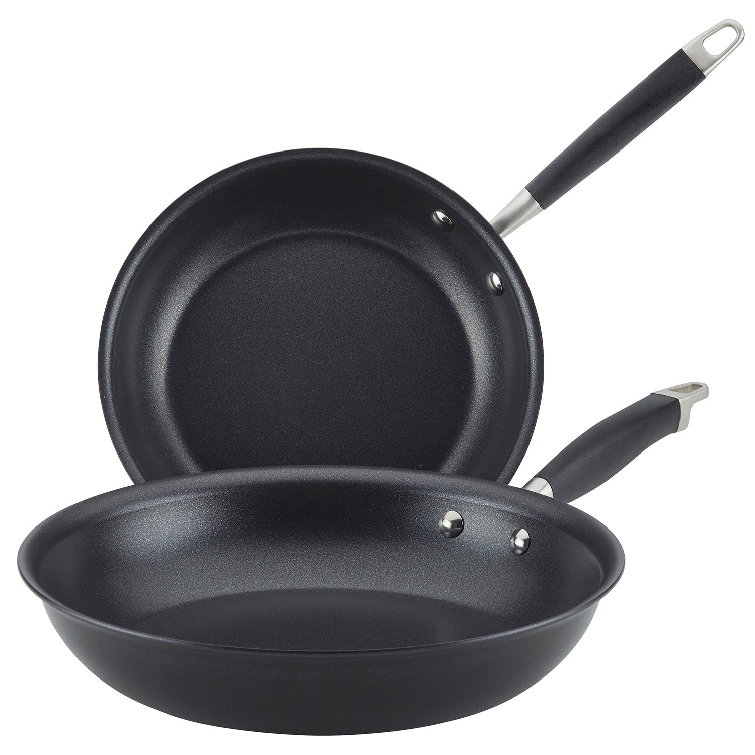 Anolon Advanced Home Hard-Anodized Nonstick Frying Pan Set, 2-Piece, 10-Inch & 12-Inch, Onyx Sale