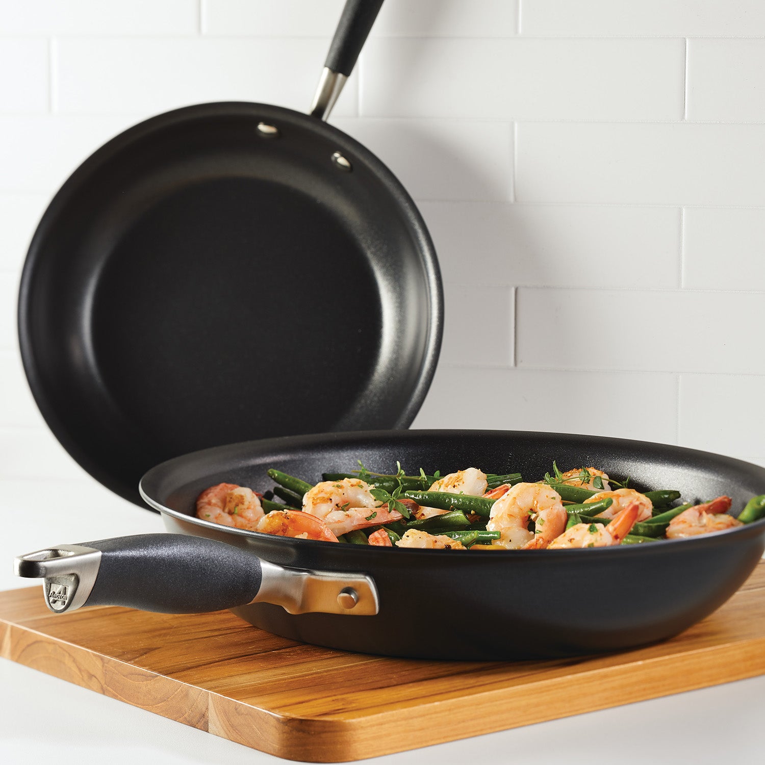Anolon Advanced Home Hard-Anodized Nonstick Frying Pan Set, 2-Piece, 10-Inch & 12-Inch, Onyx Sale