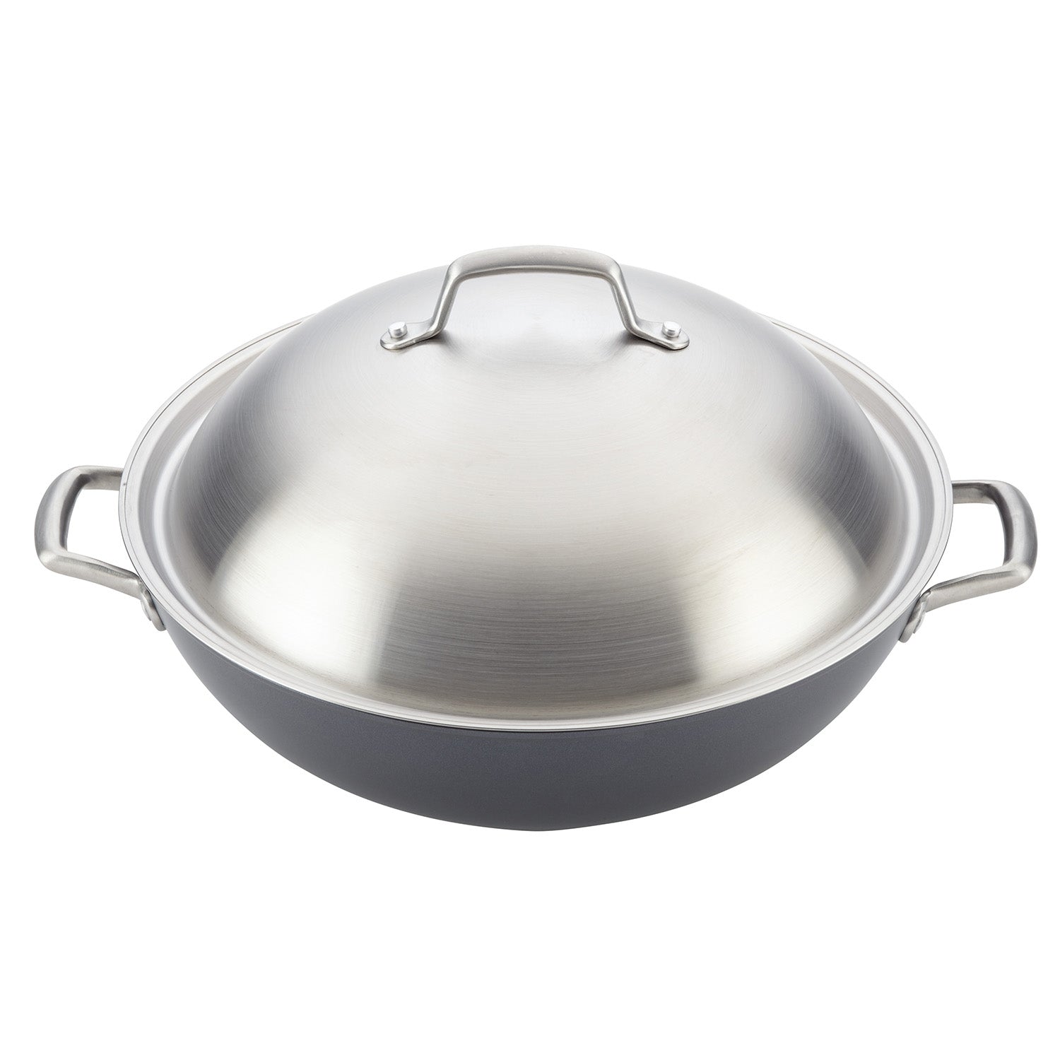 Anolon Accolade Hard Anodized Nonstick Wok with Lid, 13.5-Inch, Gray Discount