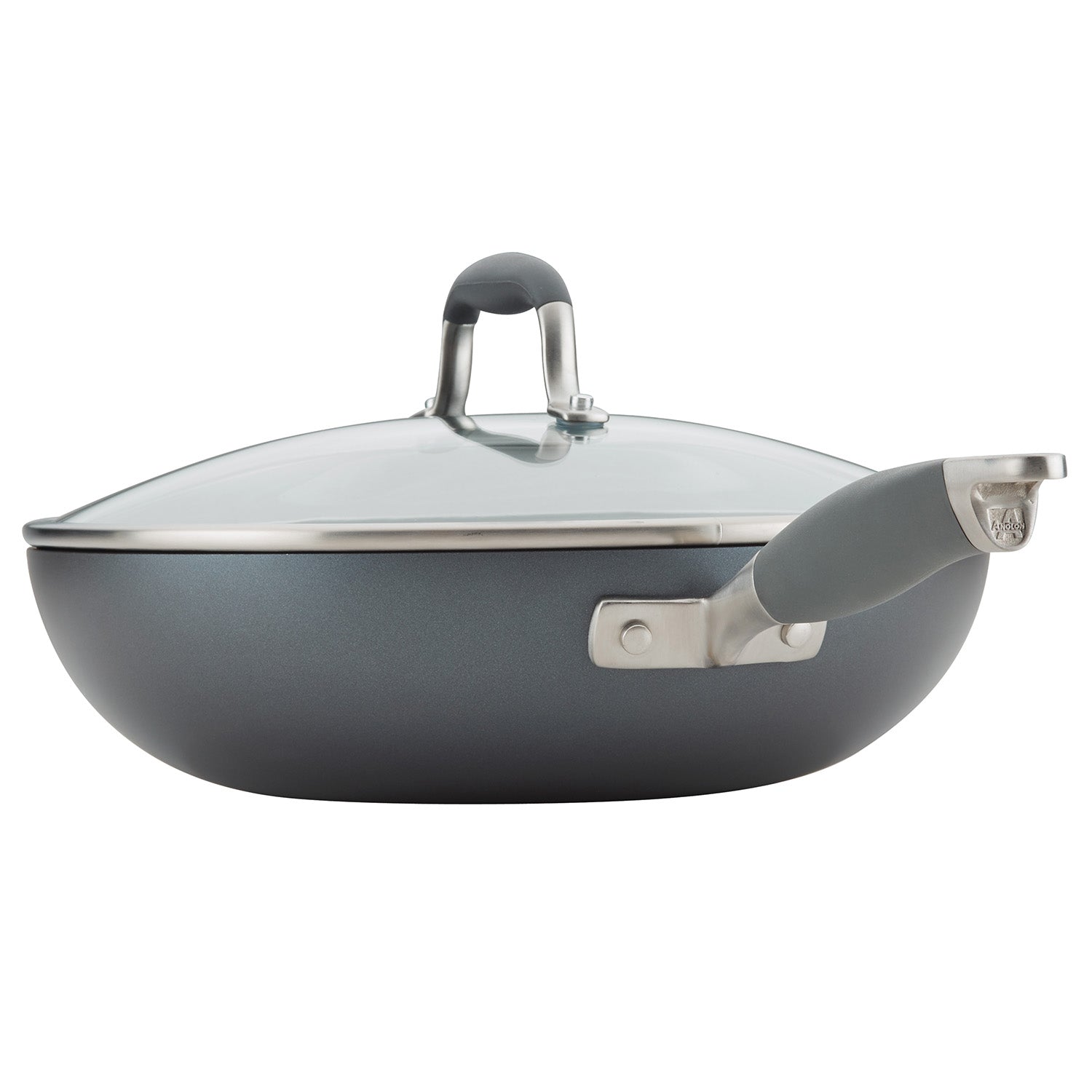 Anolon Advanced Home Hard-Anodized Nonstick Ultimate Pan with Lid, 12-Inch, Moonstone Online now