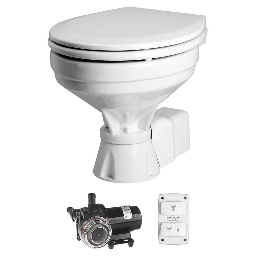Johnson Pump AquaT Toilet Silent Electric Comfort – 12V w/Pump [80-47232-01] Supply