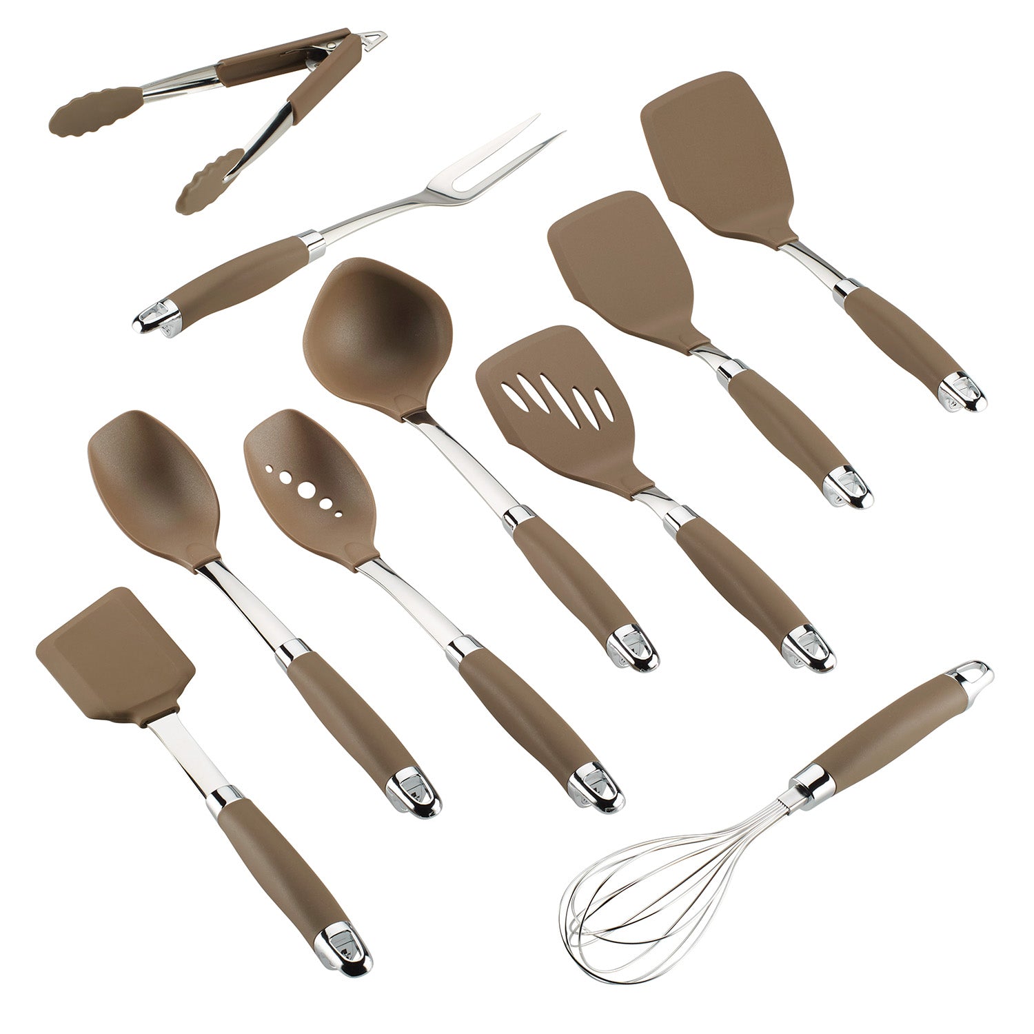 Anolon Tools and Gadgets SureGrip Nonstick Kitchen Utensil Set, 10-Piece, Bronze Sale