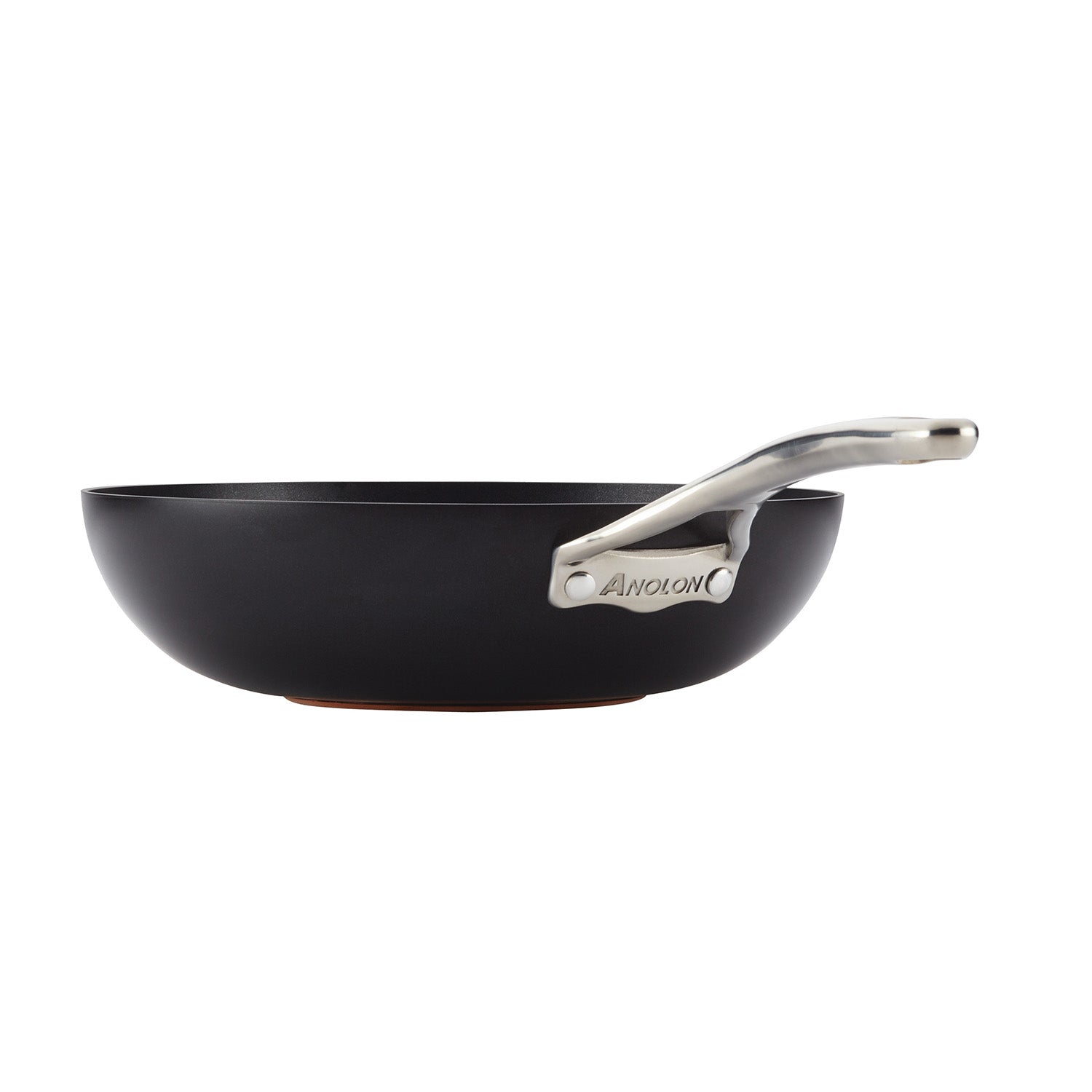 Anolon Nouvelle Copper Luxe Hard-Anodized Nonstick Stir Fry, 12-Inch, Onyx Sale