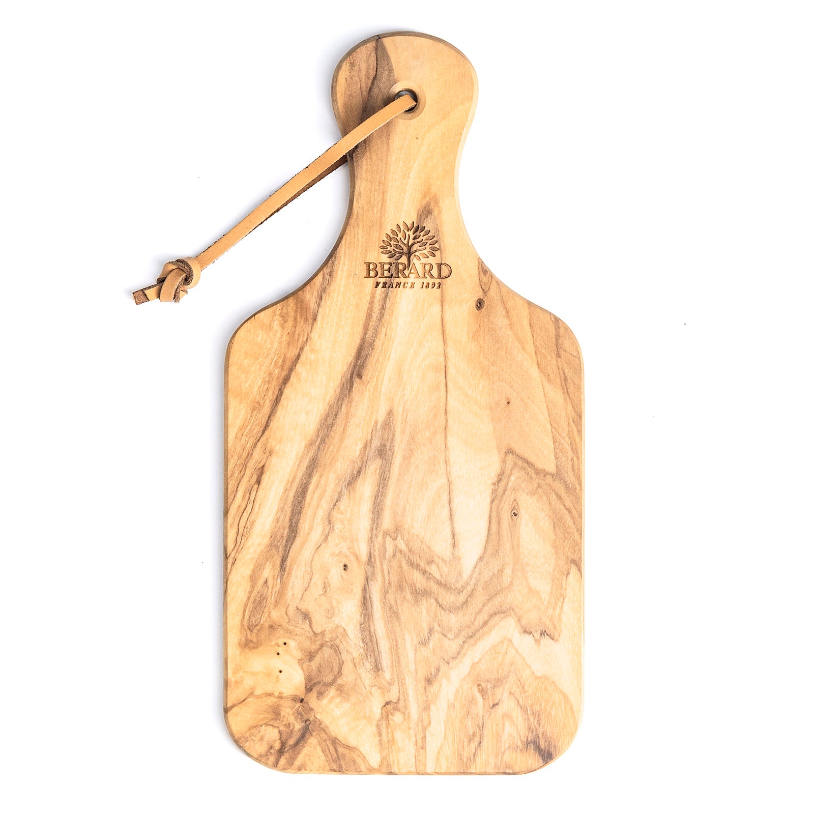 Berard Olivewood Handcrafted 8-Inch Cutting Board with Handle on Sale