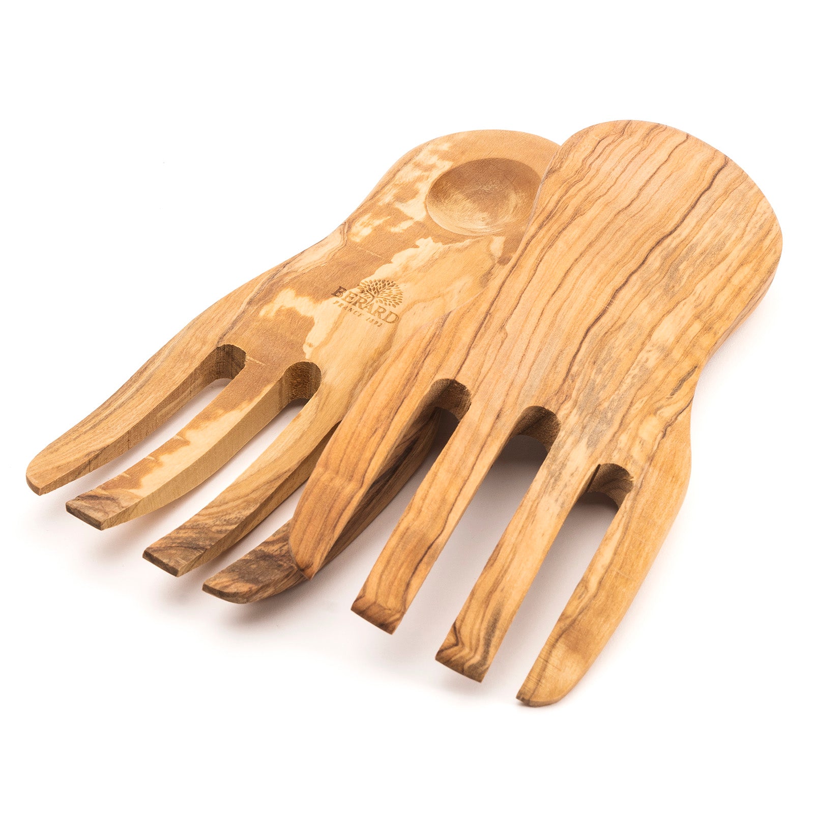 Berard Olive Wood Salad Serving Hands, 2 Piece Set Online Hot Sale