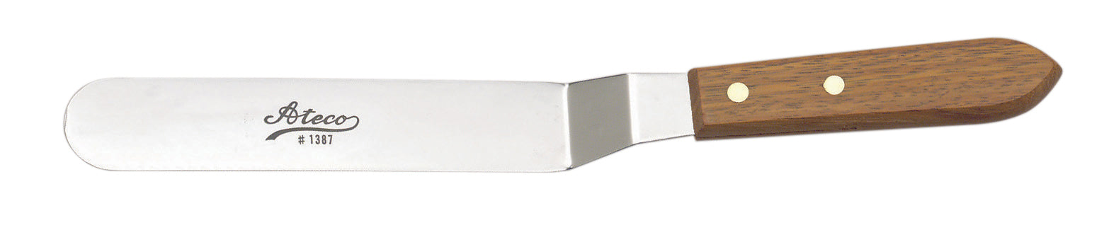 Ateco Natural Wood Medium Sized Offset Icing Spatula, 8 Inch Hot on Sale