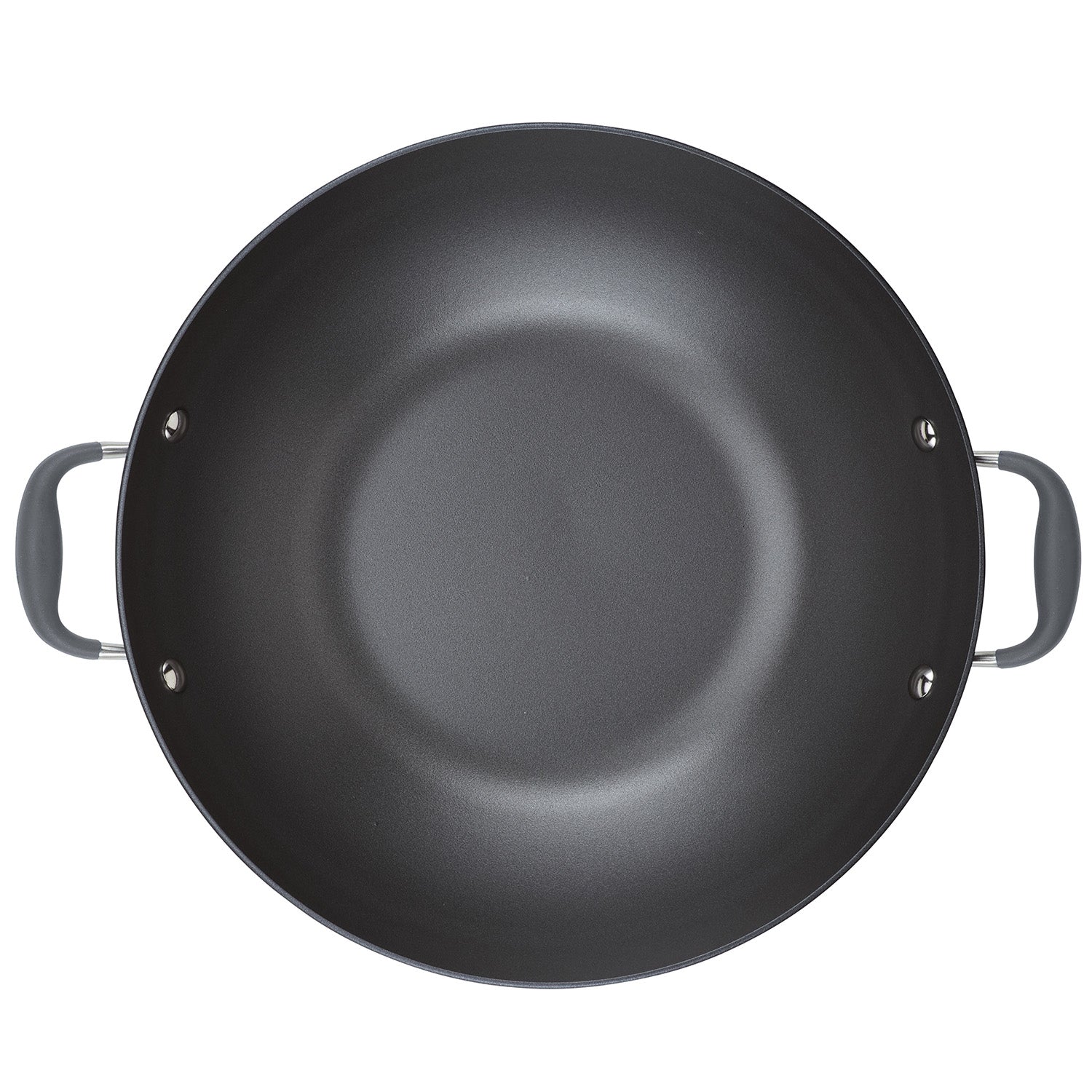 Anolon Advanced Home Hard-Anodized Nonstick Wok with Side Handles and Lid, 14-Inch, Moonstone Hot on Sale