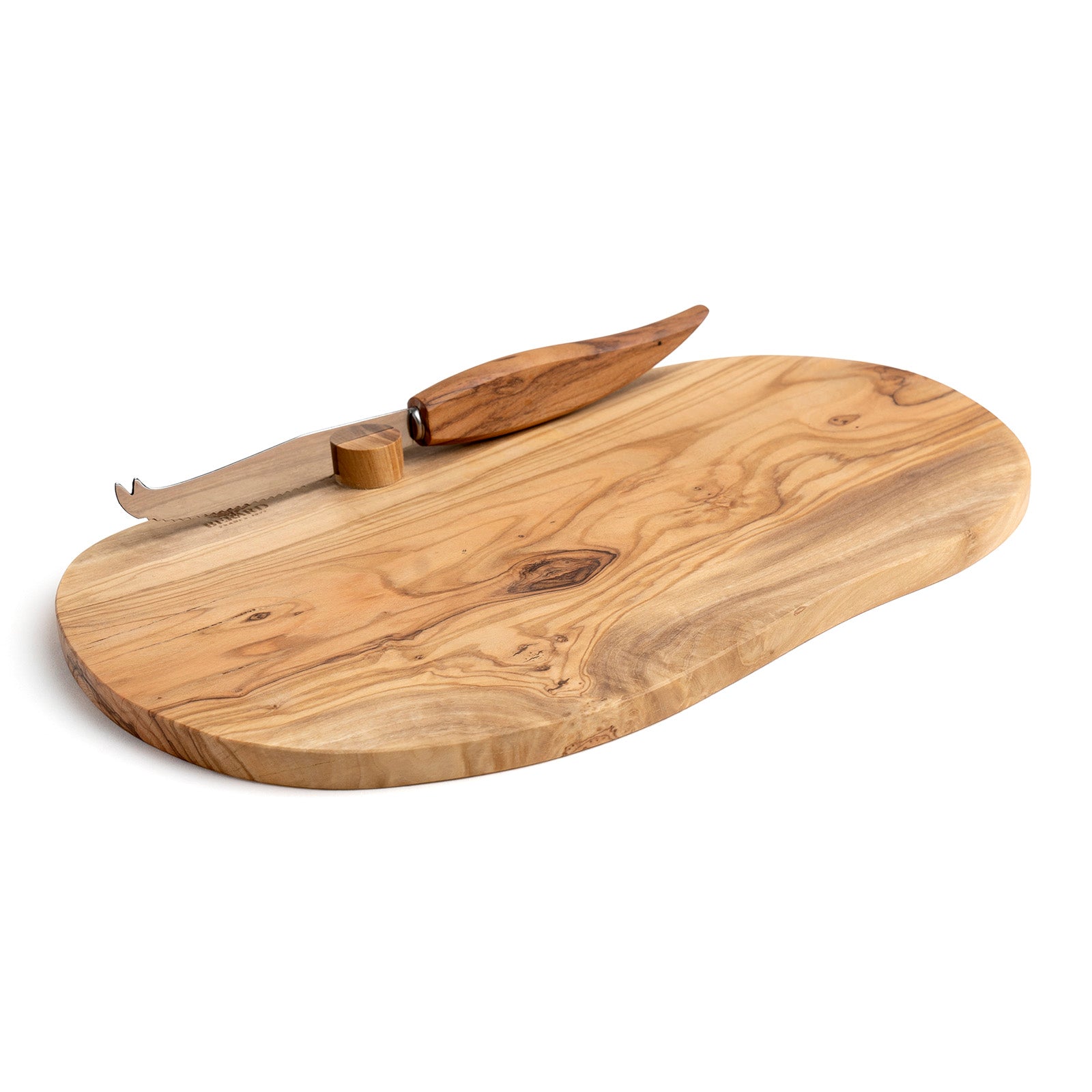 Berard Olive Wood Cheese Board & Knife Set, 13-Inch x 7-Inch Supply