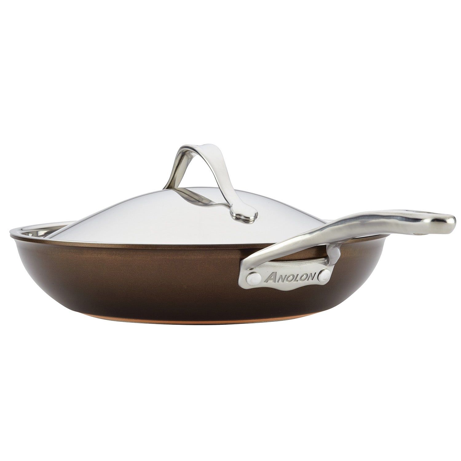 Anolon Nouvelle Copper Luxe Hard-Anodized Nonstick Cookware Set, 11-Piece, Sable Online Hot Sale