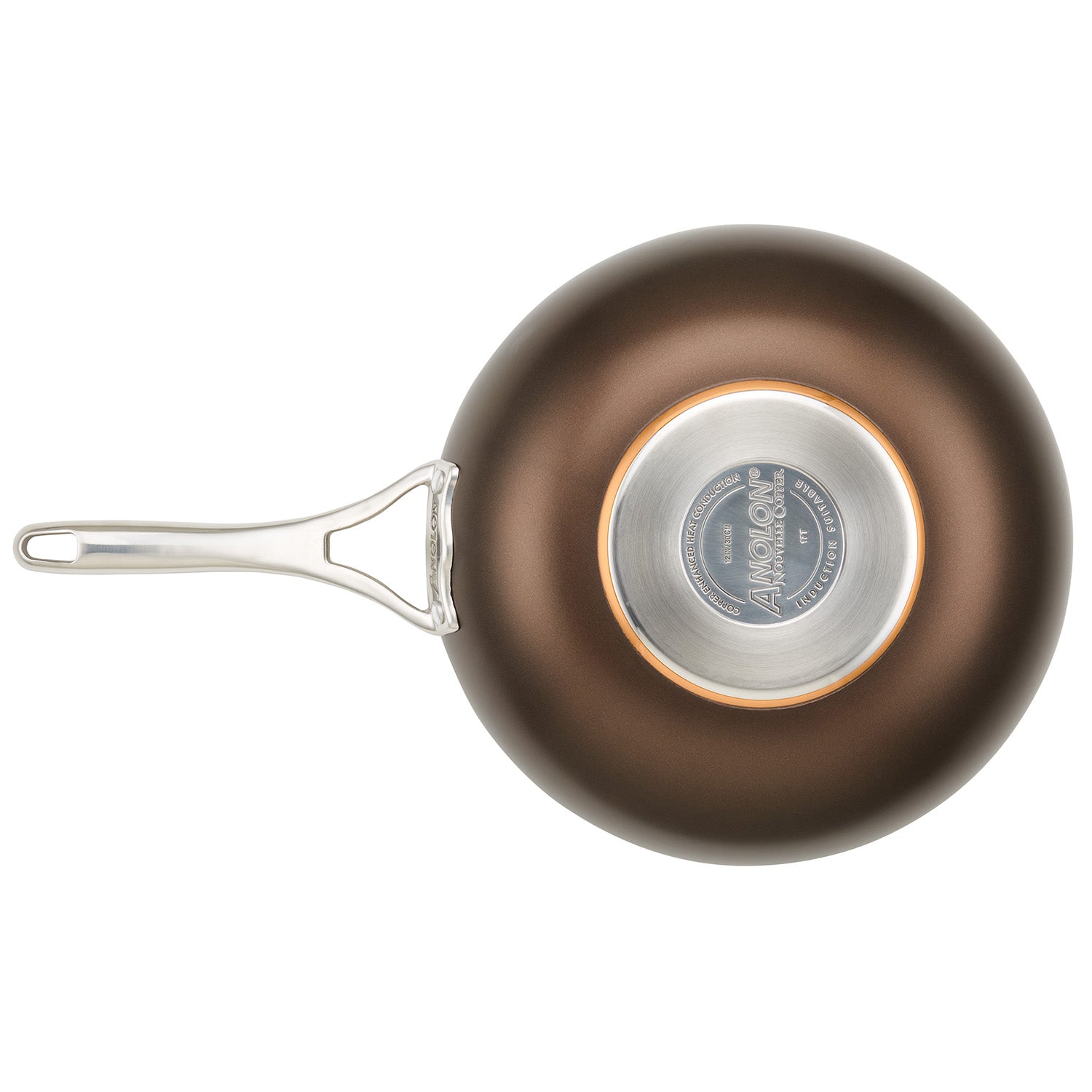 Anolon Nouvelle Copper Luxe Hard-Anodized Nonstick Stir Fry, 12-Inch, Sable Discount