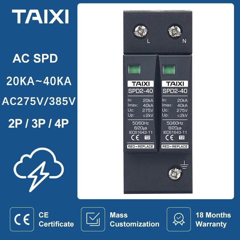 TAIXI- Surge Protective Device AC  20KA~40KA Surge Protector Hot on Sale