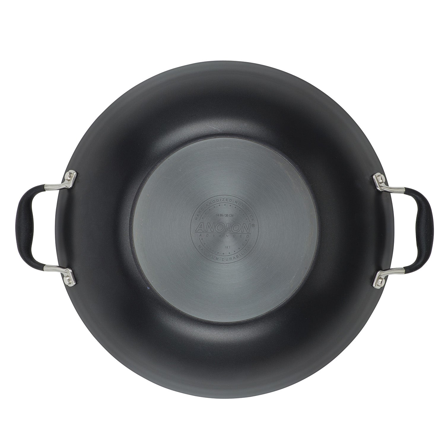 Anolon Advanced Home Hard-Anodized Nonstick Wok with Side Handles and Lid, 14-Inch, Onyx Online now