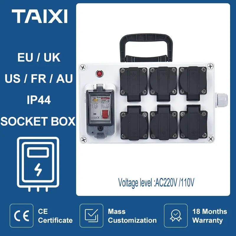 TAIXI- Outdoor Mobile Portable Industrial Socket Box| with MCB RCBO 220V 32A 16A  optional Online Hot Sale